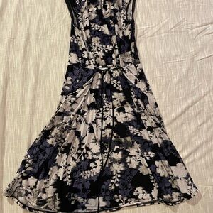 Floral Dress With Pockets and Cinched Waist Flowy Whimsigoth Feminine